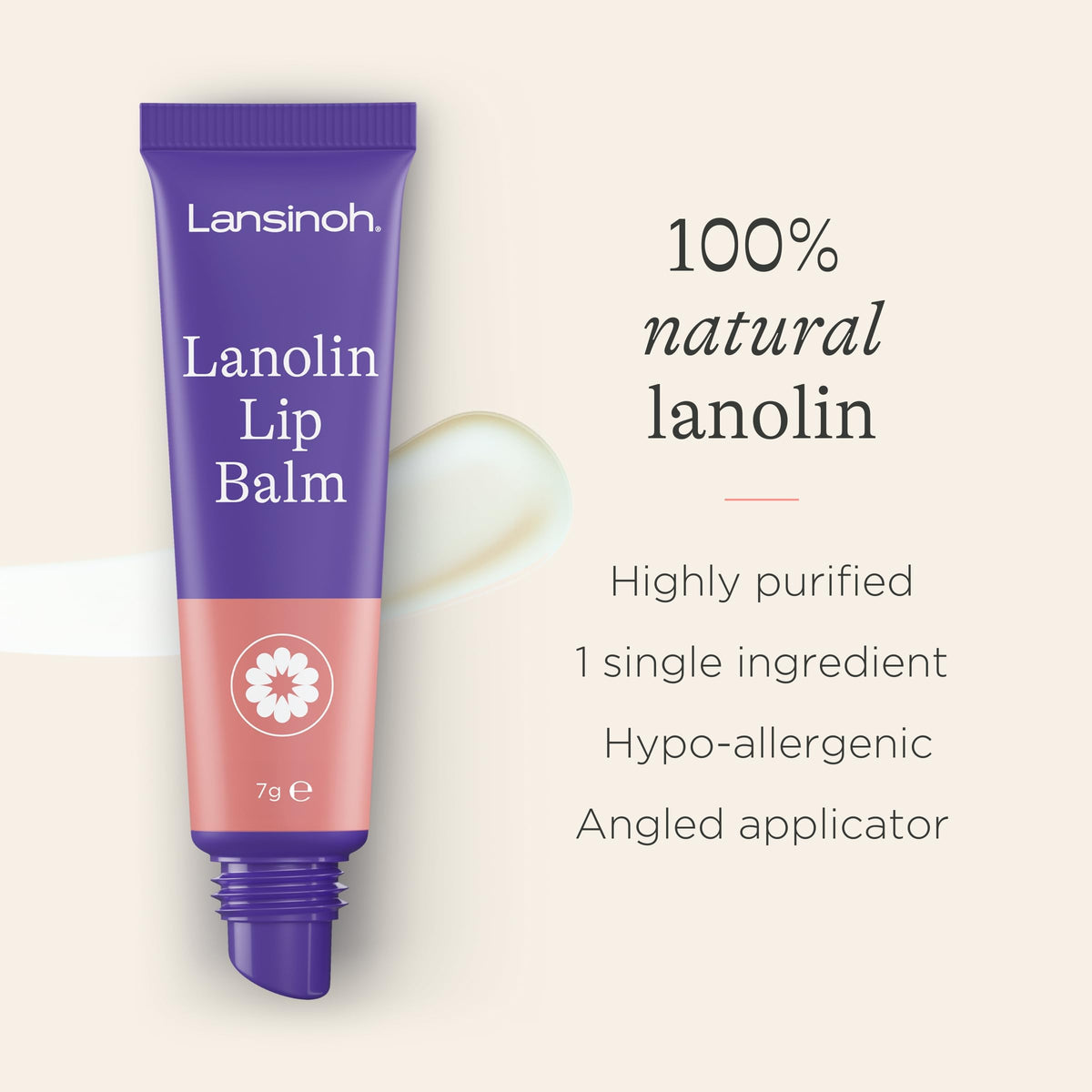 Lansinoh Lanolin Lip Balm for dry cracked Lips -7ml