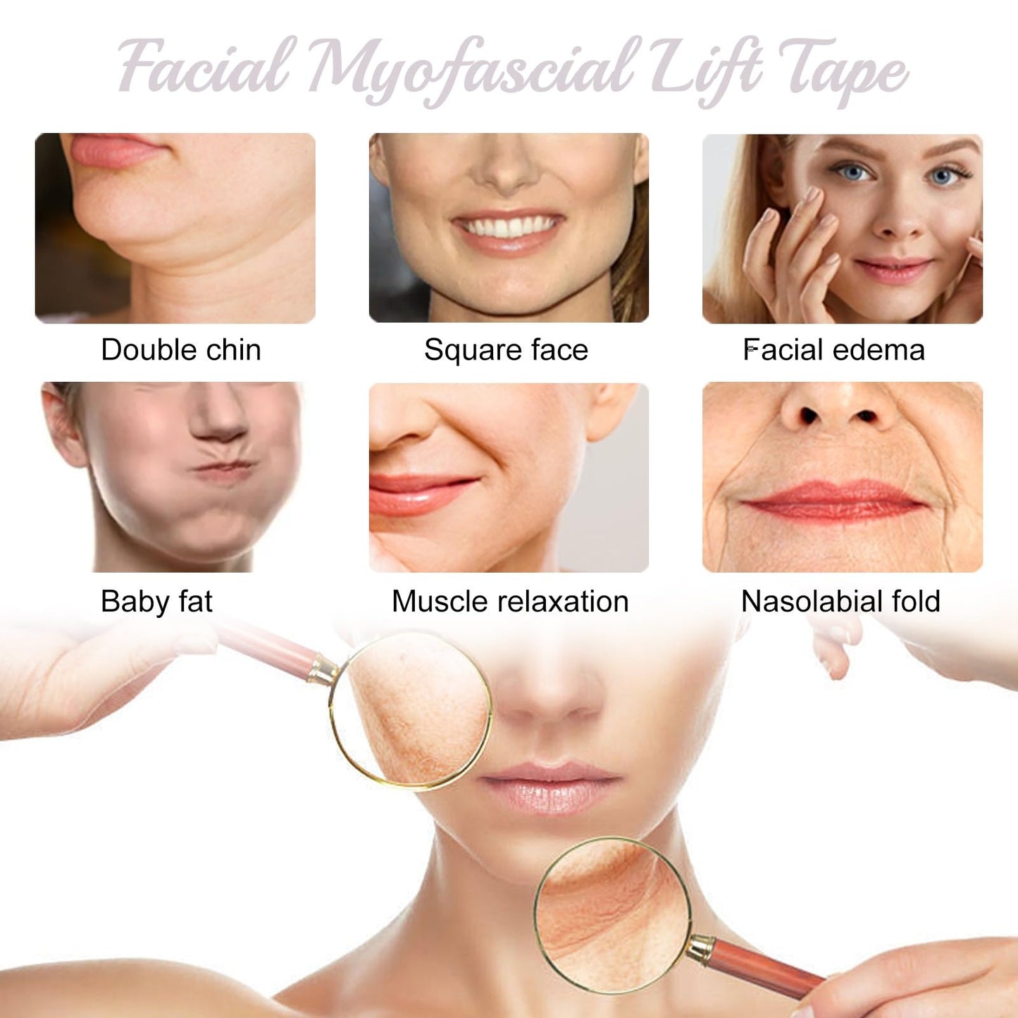 Jinjiar 40PCS Face Lift Tape,Face Lift Tape Invisible,Face Lift Tapes for Facial Wrinkles Reduction, Waterproof Elasticity Face Tape,Anti Wrinkle Patches,Face Tapes for Lifting Sagging Skin,Beauty Face Tape