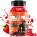 HOOLOO Creatine Gummies 5000mg Creatine Monohydrate with 1000mg BCAAs per Serving for Men & Women, Vegan & Sugar-Free, Easy Pre/Post Workout Gym Support for Performance and Muscle Power, 60 Count
