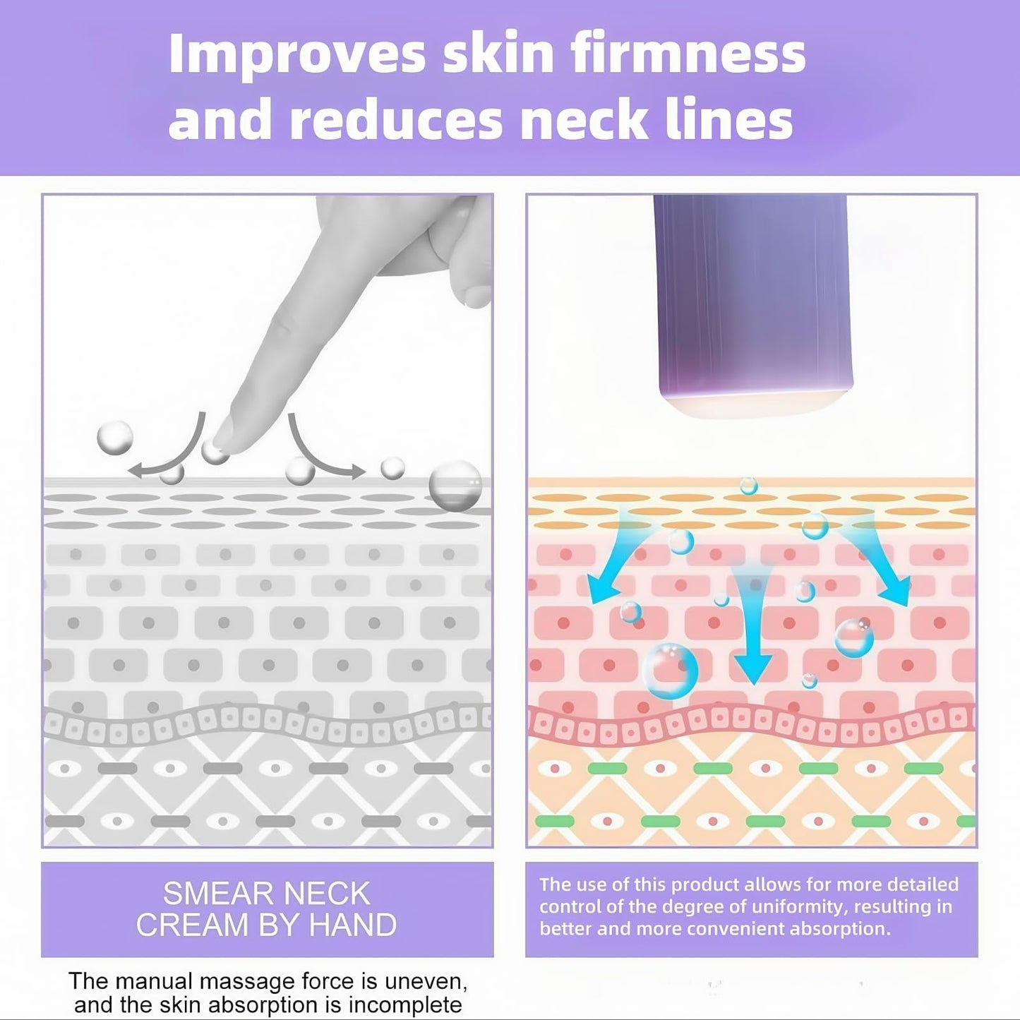 Angel Silk ANGEL SILK AH-8 Retinol Neck Firming Stick, Anti Wrinkle & Lifting Cream with Collagen & Beeswax, Moisturizing Treatment for Sagging Skin, Reduce Fine Lines, Neck Tightening Easy Massage (2pc)