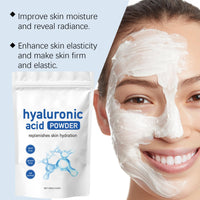 Fankayi Acid Hyaluronic Powder,Water Soluble Hydrating Ingredient for Skin Moisture,Water-Soluble Firming Facial Serums Cosmetics,Micro Ingredients Hyaluronic Acid Powder, Skin Moisturising Support