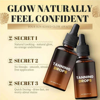 Sunless Tanning Drops,Moisturizing Tanner for Face and Body,Tans without Sun,Sunbed Tanning Accelerator,Tan Enhancers & Accelerators,Sunbed Tanning Lotion,Tan Moisturiser,Enhance Natural Skin Tone