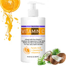 Vitamin C Cream, Advanced Vitamin C Body Cream, Large-capacity Body Lotion, Body Moisturiser with Cocount Oil and Vitamin E, Dry Skin Moisturiser 300ml