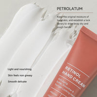 HERBINSOLS Retinol Hand Cream - Anti Aging Hand Cream - Hand Repair Cream Firming & Moisturising - Retinol Moisture Intensive hand cream for Very Dry Hands, Care for Skin, Nails & Cuticles