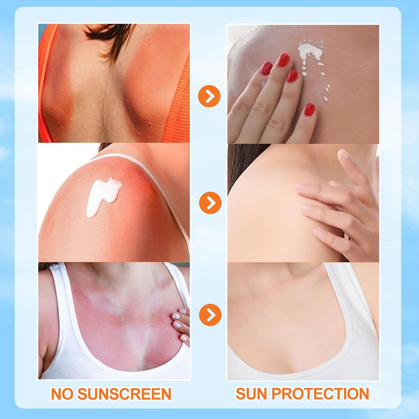 24 Pack Sunscreen SPF 50+, Travel Size Sunscreen Without White Cast, Mini Sun Cream for Face & Body, Lightweight UV Protection for Daily Use, Sun Protection Waterproof & Non-Greasy,8g per piecec