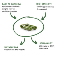 Nutripact Moringa Oleifera Capsules - 1800mg per Serving - Pure Moringa Powder Supplement (not Tablets) - 90 Vegan Caps - High Strength Moringa