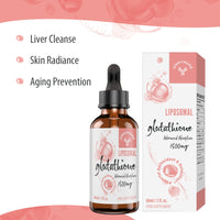 Omnymune Liposomal Glutathione 1500mg, Oral Glutathione Liquid, Antioxidant Supplement for Detox, Anti-Aging, Immune Support, Brain Function and Skin Health, Superior Absorption (Pack of 2)