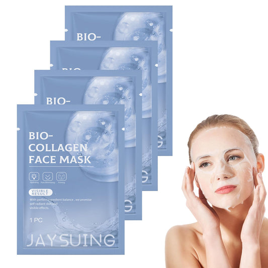 Neyeau Collagen Face Mask-Overnight Collagen Face Mask 4 PCS,Collagen Real Deep Hydrating Firming Collagen Face Mask for Moisturizing Relieve-Aging