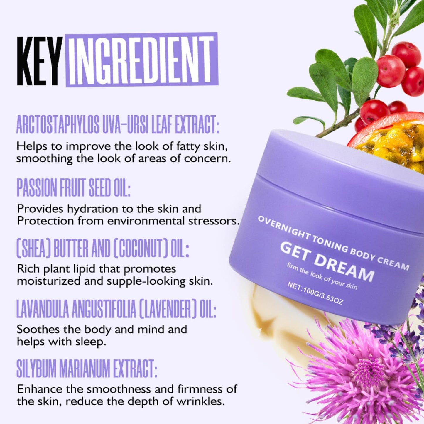 Overnight Toning Whip - Firming Cream for Loose Skin - Skin Tightening Cream For Face & Body - Skin Firming Body Cream - Overnight Toning Whip Body Lotion - Skin Tightening Cream for Face & Body