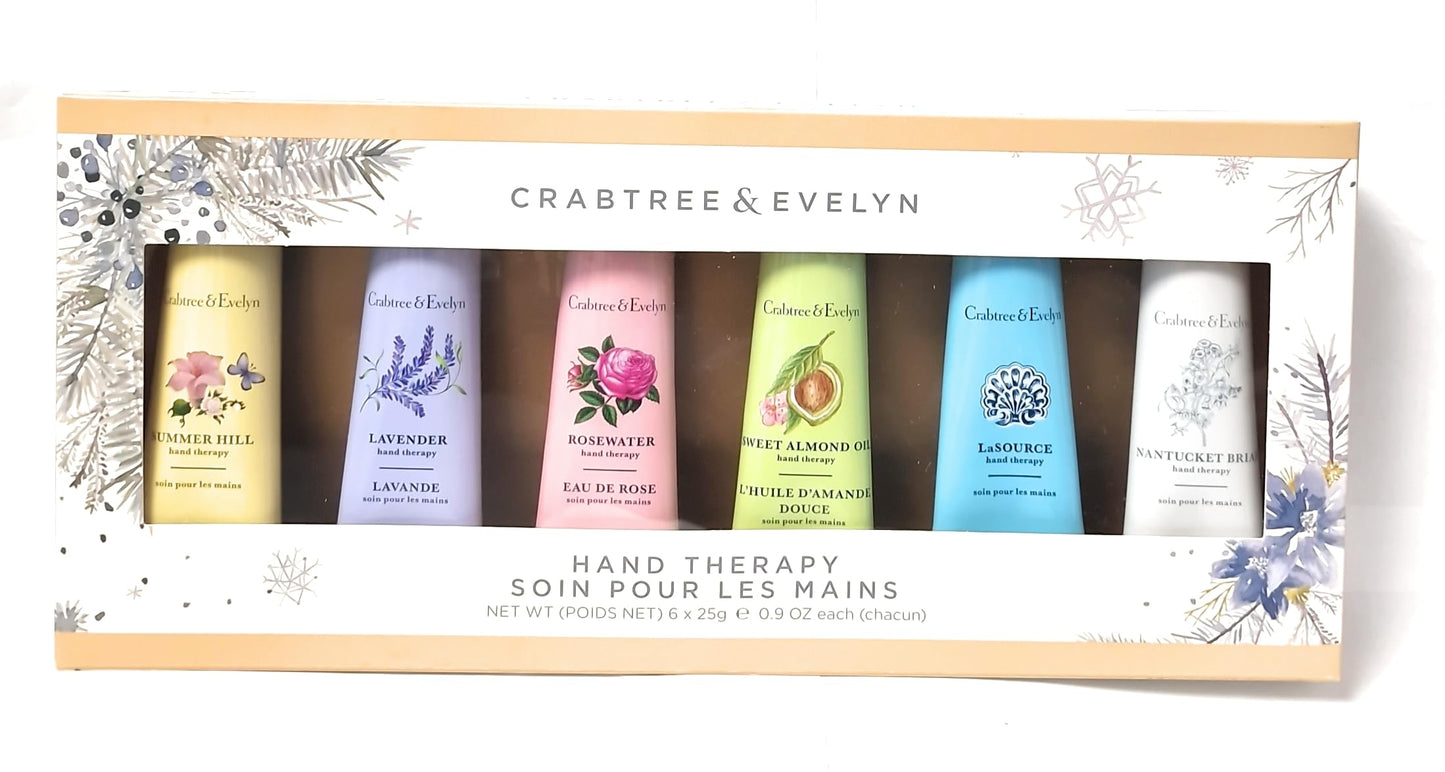 Generic Crabtree & Evelyn Six Pack Floral Scented Hand Therapy Cream Gift Set (6 x 25ml) Ideal Christmas, Valentine Special Occasion for him or her