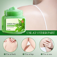 AuraAnge Green Tea Face Scrub Exfoliator - Body & Facial Exfoliant for Women & Men, Improve Pores, Refines Texture