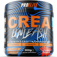 ProElite Creatine Monohydrate Powder 300g Micronised Flavoured & Vegan Creatine Powder for Post & Pre Workout Creatine Supplements by PROELITE (300g, Strawberry Mango)