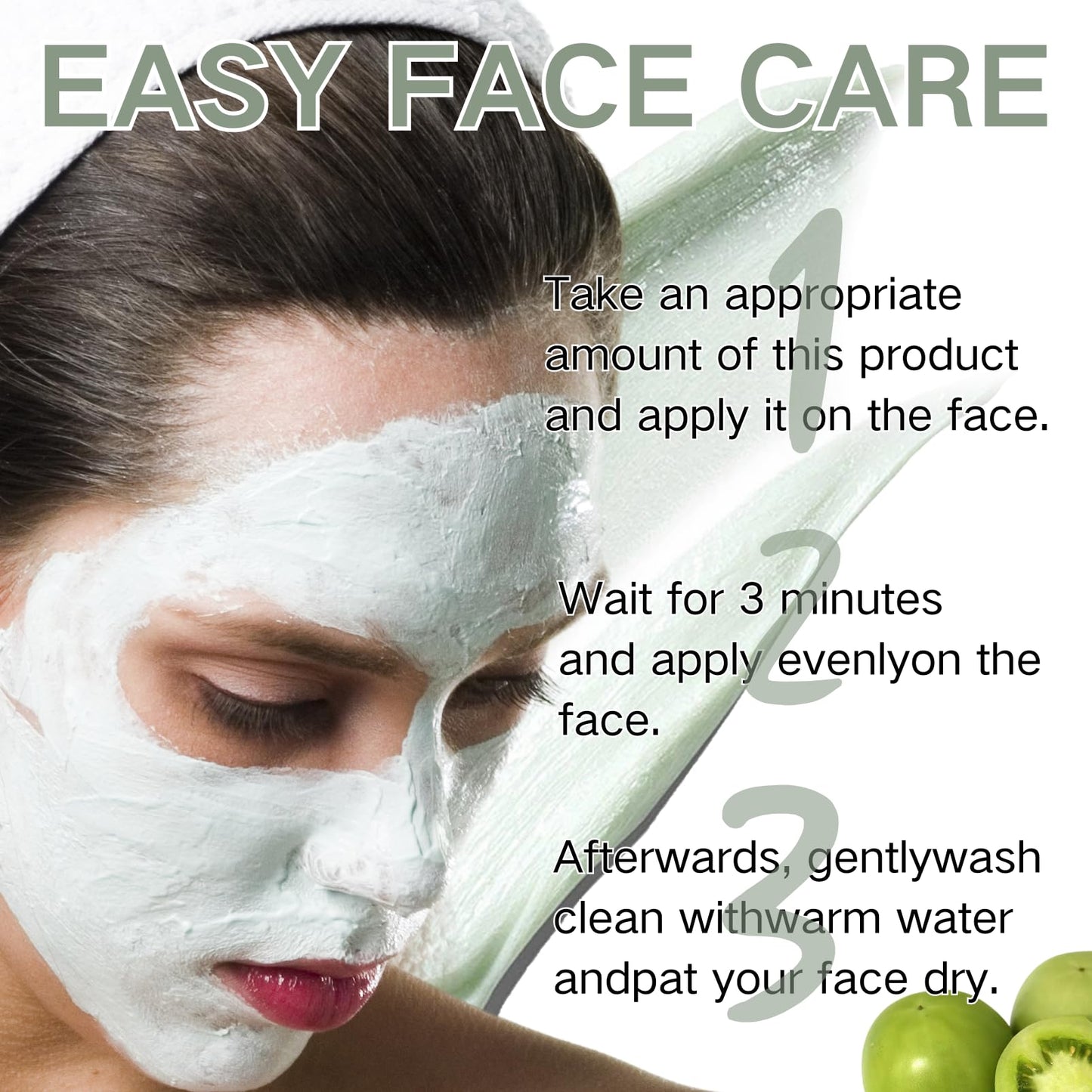 ISBEAUSOLS Green Tomato Clay Mask - Face Masks Skincare - Korean Face Mask - Clay Face Mask Facial kit - Face Masks Beauty with Green Mask Stick Clean Pore Gentle Nourish Face Care