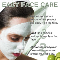 ISBEAUSOLS Green Tomato Clay Mask - Face Masks Skincare - Korean Face Mask - Clay Face Mask Facial kit - Face Masks Beauty with Green Mask Stick Clean Pore Gentle Nourish Face Care