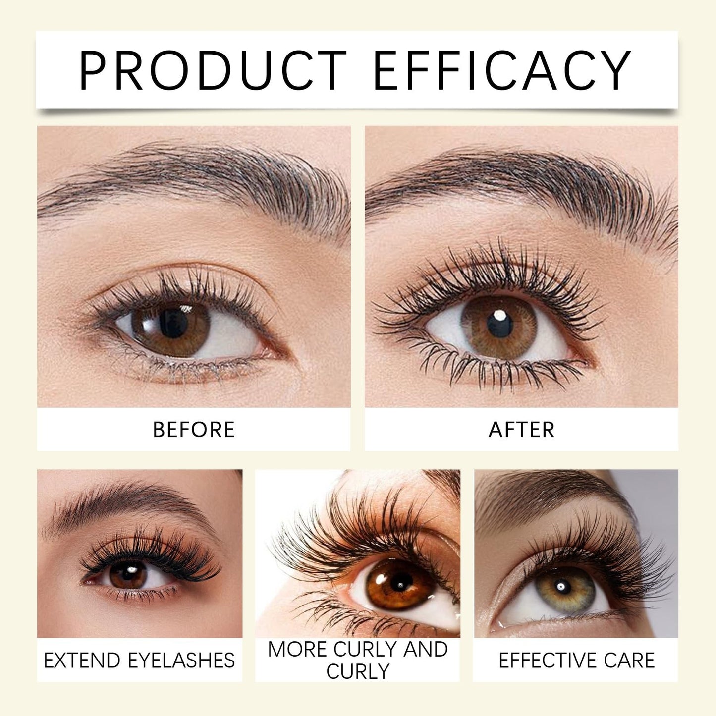 Fankayi Mascara Black Waterproof,Bubble Mascara,Black Silk Fiber Eyelash Masca/ra with Soft Masca/ras Brush,Smudge Proof Long Lasting 4D Silk Fiber Mas Cara for Makeup,Waterproof Masc-ara,Thrive Masc-ara