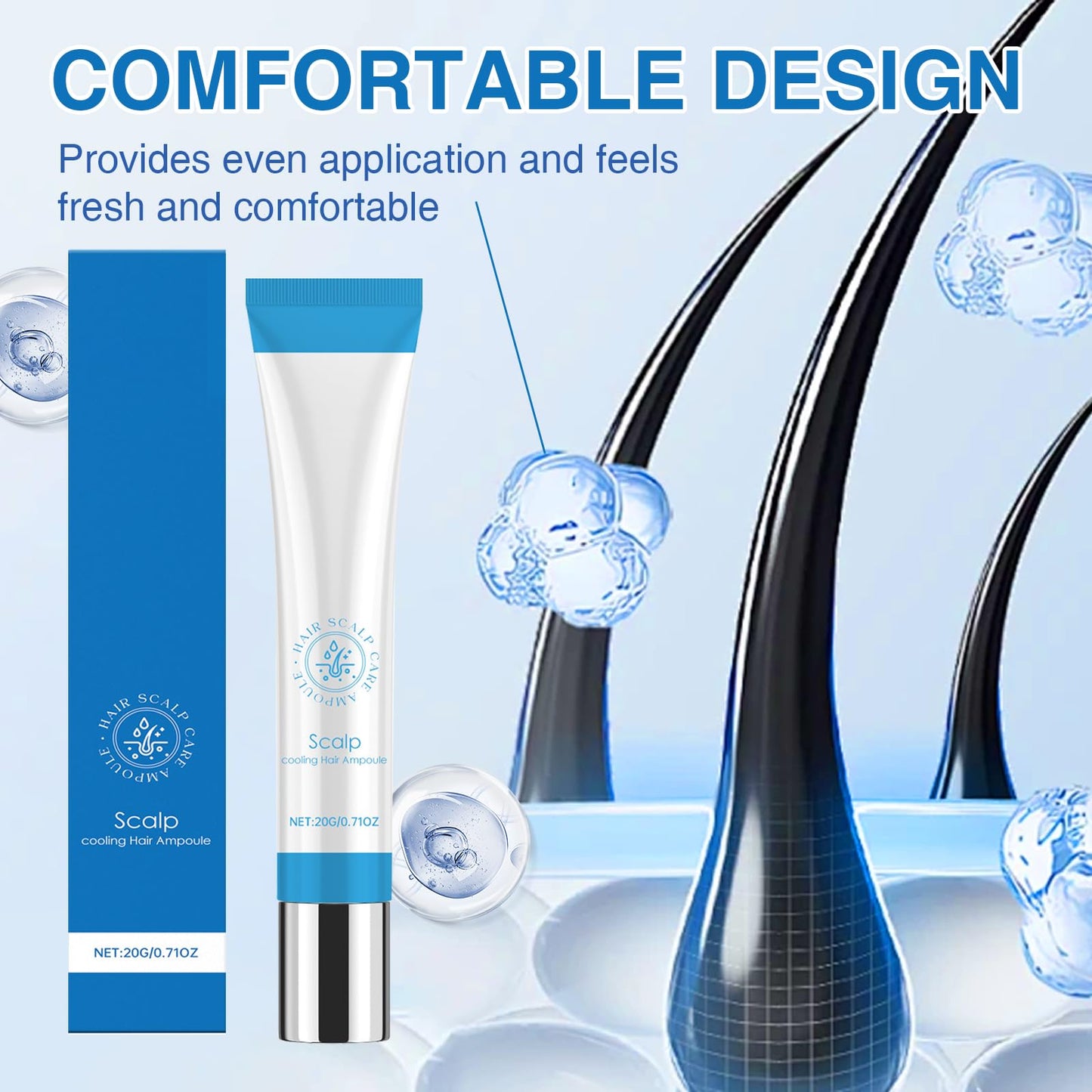 Benaewa 2 Pcs Hair Growth Serum, Scalp Refreshing Growth Serum, Care Ampoule for Hair Strengthen, Improve Scalp Health