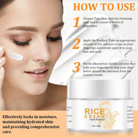 Jinjiar Rice Cream for Face,Hydrating Face Moisturiser,Rosacea Cream for Face,Anti Aging Fac-e Crea-m,Skin Tightening Crea-m for Face,Moisturiser Fa-ce Women,Night Cre-am for Women Anti Aging,Cre-am of Rice