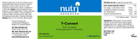 Nutri Advanced - T-Convert - Gum Guggul with Ashwagandha, Selenium and Zinc - Healthy Thyroid Hormone Conversion - 60 Capsules