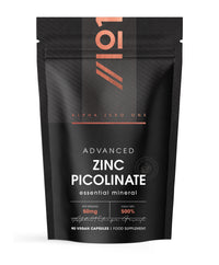 Zinc Picolinate 50mg – 90 Vegan Capsules (3 Months Supply) – 500% Daily NRV - Elemental Zinc Picolinate - Resealable and Recyclable Pouch – by Alpha01