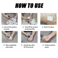 AuraAnge Realistic Small Finger Temporary Tattoos - 10 Sheets Waterproof & Long Lasting Fake Tattoos with Black Floral Designs