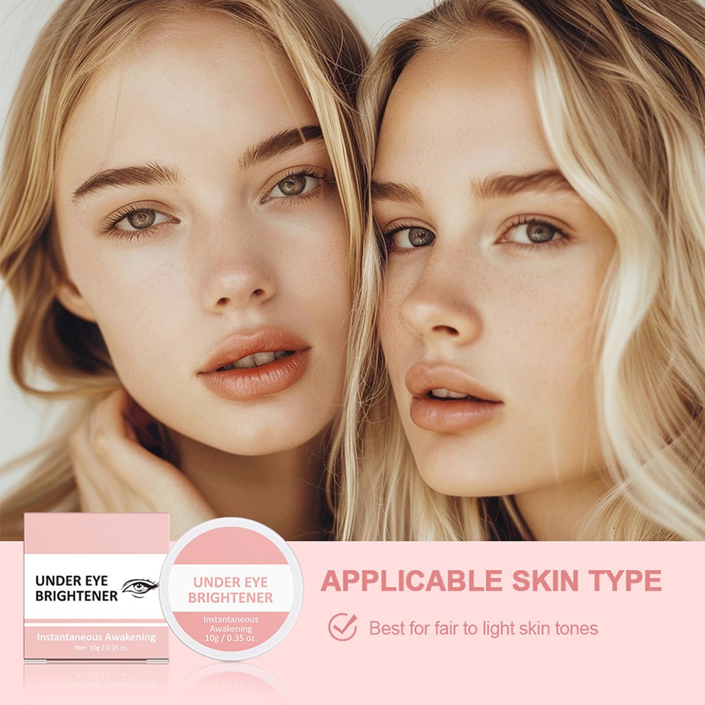 SALROAL Under Eye Brightener,Eye Concealer Instant-Anti Aging Eraser,Colour-Matching Corrector Eye Brightener Highlighter Primer for Dark Circles,Blemish Concealer,Korean Makeup