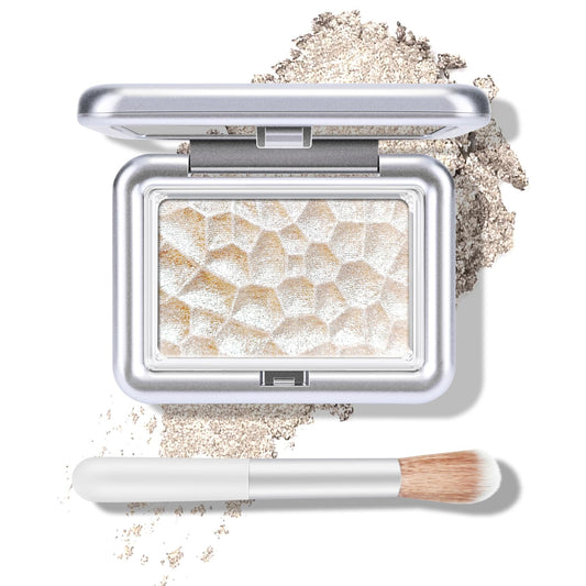 KYDA Highlighter Makeup Palette, Shimmer Highlighter Powder Makeup Palette, Diamond Shine pearl powder with Brush for Body Face -03