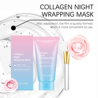 Beauthink Overnight Collagen Peel Off Face Masks – Hydrolyzed Collagen Facial Skincare for Loose and Dull Skin. Firm and Brighten The Skin, For Elasticity & Hydration, Night Wrapping Mask for Youthful Elasticit