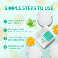 IREV Glycolic Acid Resurfacing Pads 35% for Face and Body- Exfoliating Facial Peel with Vitamins B5, C & E, Green Tea - Glycolic Acid Face Wash for Cleansing Peeling 50 Pads