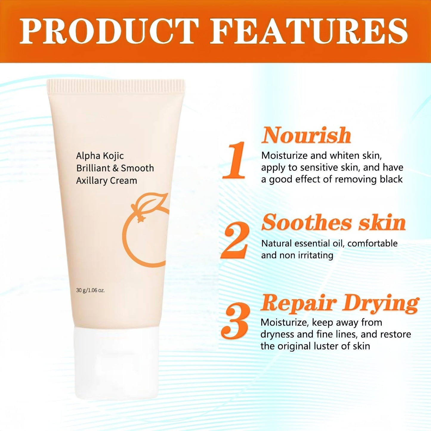 CiLiHai Kojic Acid Whitening Formula for Targeted Body Care,Specialized Lightening Cream for Underarms and Delicate Zones,Brightening Lotion with Odor Reduction Technology,Cream for Smooth Even Skin Tone