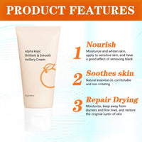 CiLiHai Kojic Acid Whitening Formula for Targeted Body Care,Specialized Lightening Cream for Underarms and Delicate Zones,Brightening Lotion with Odor Reduction Technology,Cream for Smooth Even Skin Tone