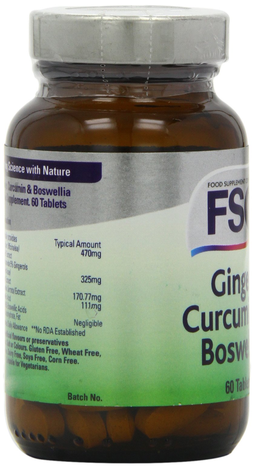 FSC Ginger Curcumin and Boswellia - Pack of 60 Tablets