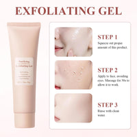 MADGININE 2-Pack Purifying Exfoliating Gel Purifying Cream 50g/Bottle Purifying Cream Purifying Exfoliating Gel Moisturizes the Skin Gentle Cleansing Unisex Suitable for Facial and Body Exfoliation