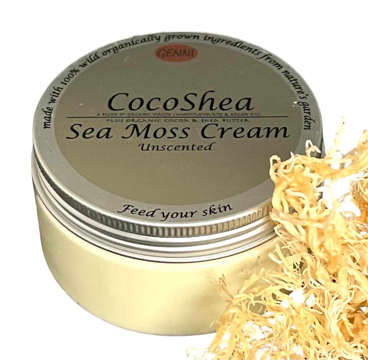 Cocoshea Sea Moss Cream | Nourishing and Moisturinsing | Made with Sea moss, Cocoa & Shea butters, Argan, Advocado Coconut oils | Unscented | Vegan & Animal freindly Skincare