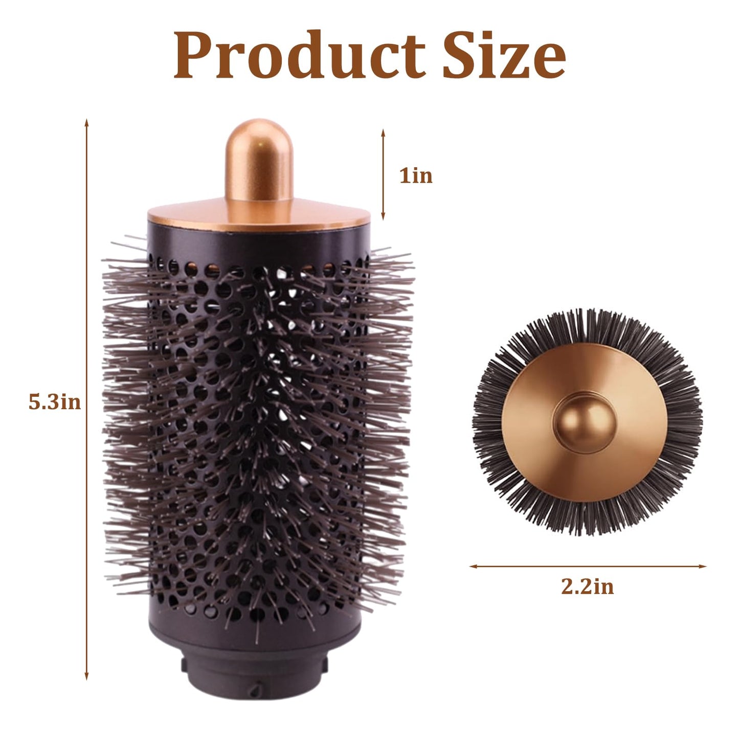 GMHLLES Large Round Volumizing Brush for Dyson Airwrap Attachments,Brush for Dyson Airwrap Accessories, Fluff up and Volumize for Styling Set