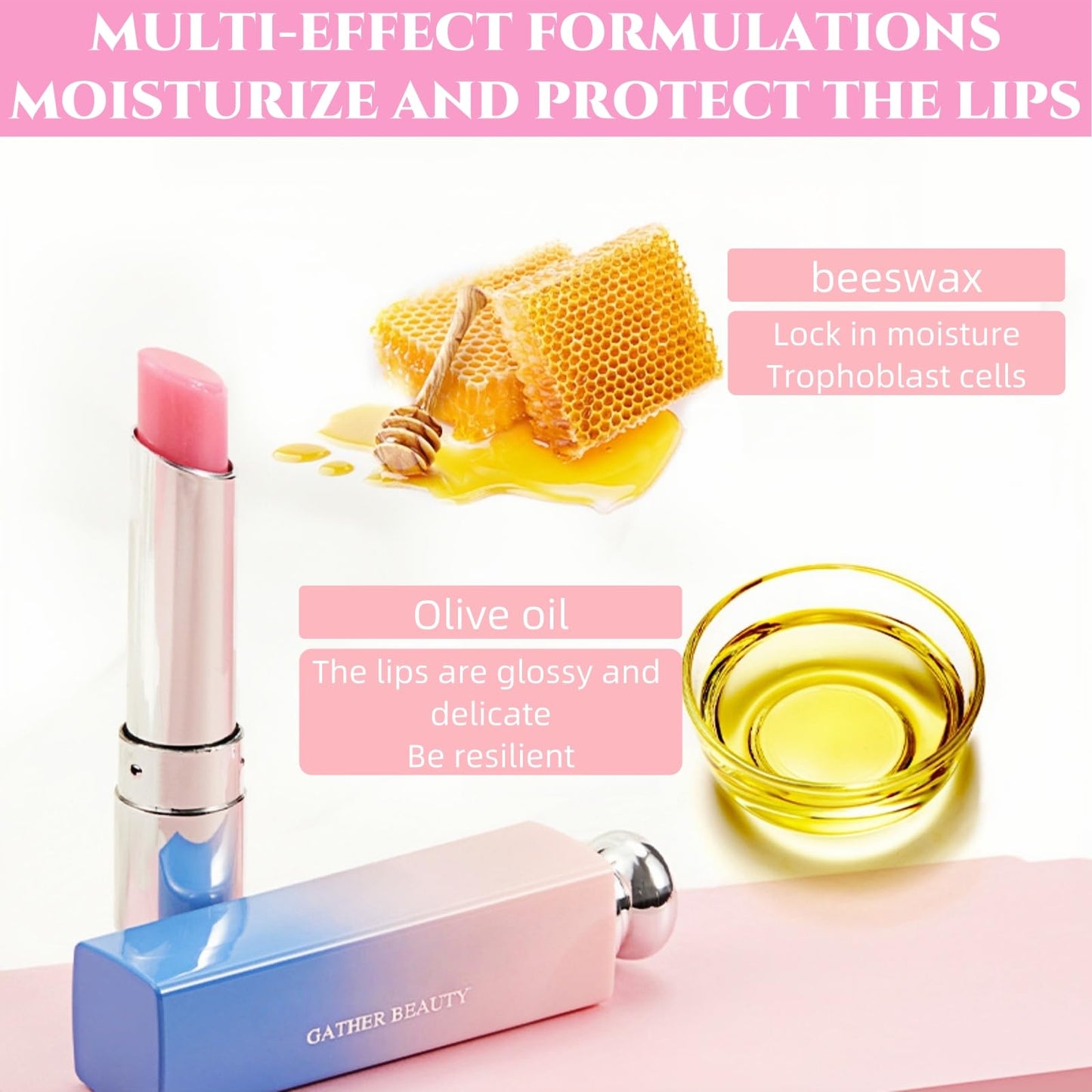 Colour Changing Lipstick, 3Pack Magic Lip Balm Set, Tinted Lip Balm with Crystal Jelly Formula, Hydrating & Protective lips balm, Moisturizer for Lip-Care & Repair, Gifts for Teenage Girls