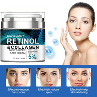 Jinjiar Retinol Collagen Cream with 5% Hyaluronic Acid,Retinol Face Cream with Collagen,Anti Wrinkle Face Cream,Anti Aging Face Cream,Retinol Serum for Face,Night Moisturiser,Day Cream for Women Anti Aging