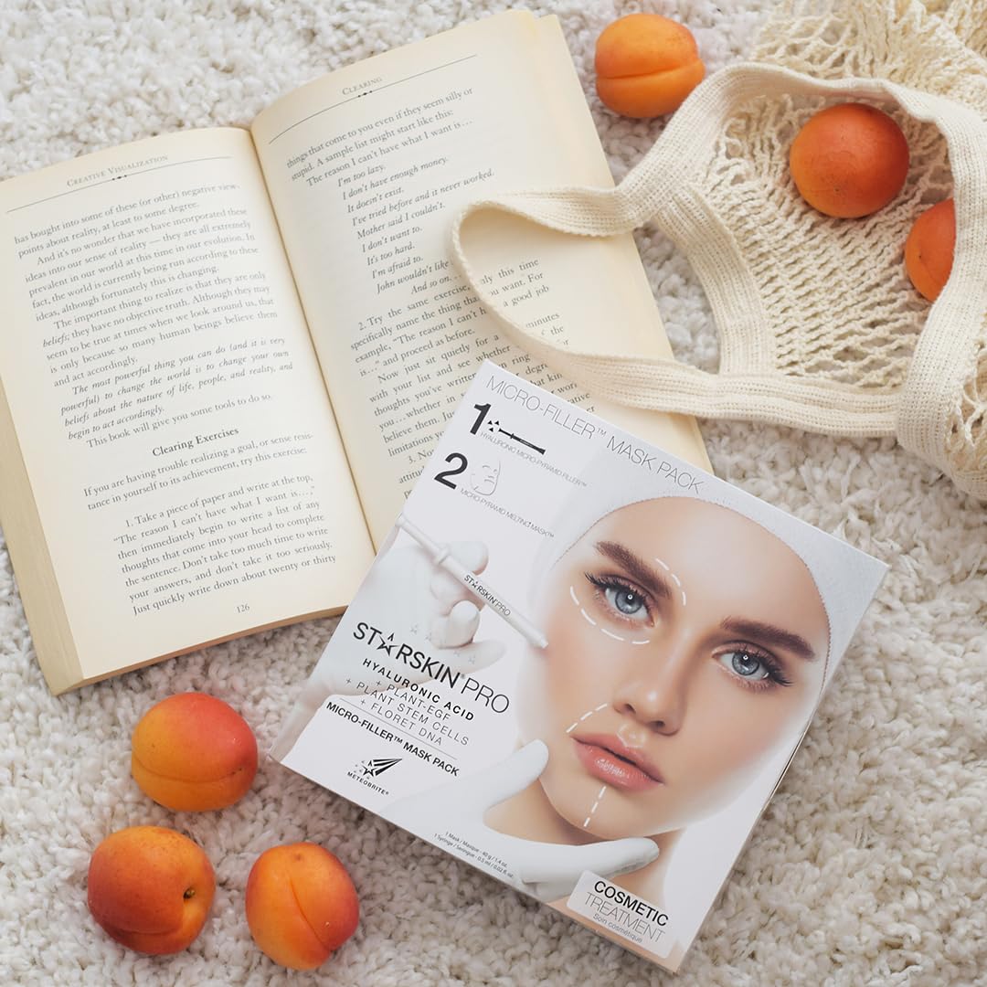STARSKIN Pro Micro-Filler Sheet Mask - Anti-Aging - Contains Hyaluronic Acid Micro-Pyramids - 1 Filler Syringe and 1 Melting Mask