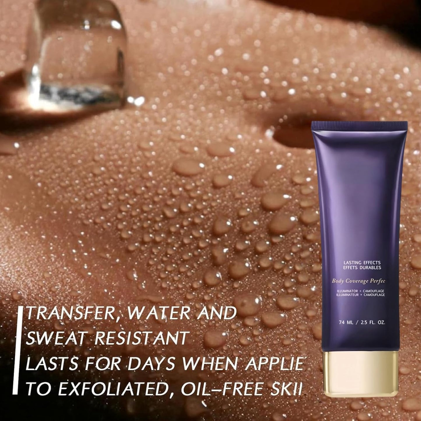 Ruojiar Body Coverage Per/fector,Ta/ttoo Cover Up Makeup,All Over Com/plexion Per/fector,Long Lasting Waterproof Sweatproof,Natural Gloss,Easy Application,Radiant Glow,Body Makeup,for Blemish,Spot and Scars