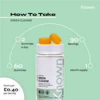 Super Green Powder Gummies by Known Nutrition | Natural Digestive Support | Natural Lemon and Orange Flavour | 60 Two-a-Day Vegan Vitamin Gummies (One Month’s Supply)  | Greens Powder Alternative