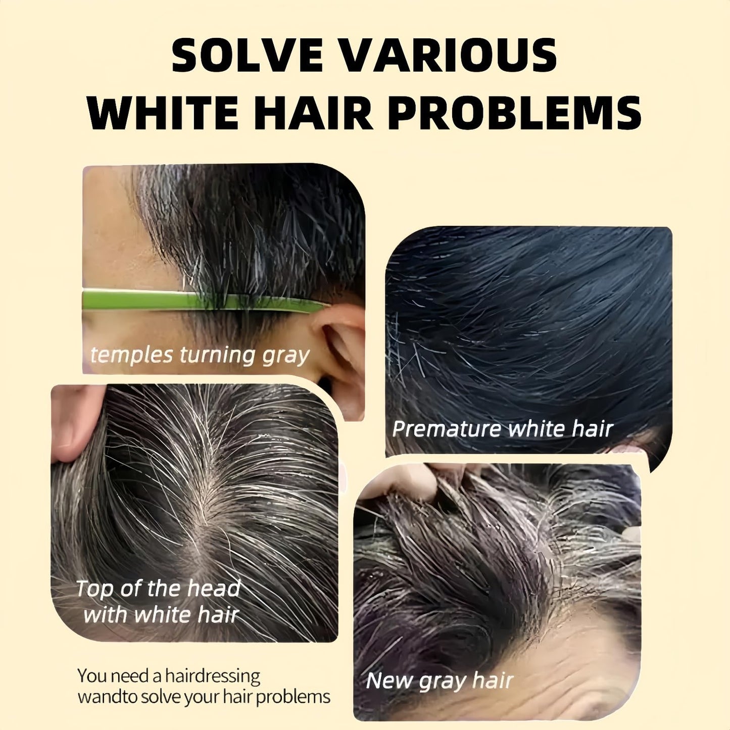 Safe and Convenient Comb Hair Dye,2-in-1 Hair Dye Comb,Fast-Acting Comb-Over D/ye,Waterproof and Sweat-Proof H/air D/ye C/omb,H/air Color Stick,Portable Ha/ir Colouring Cream(Black Brown,02#)