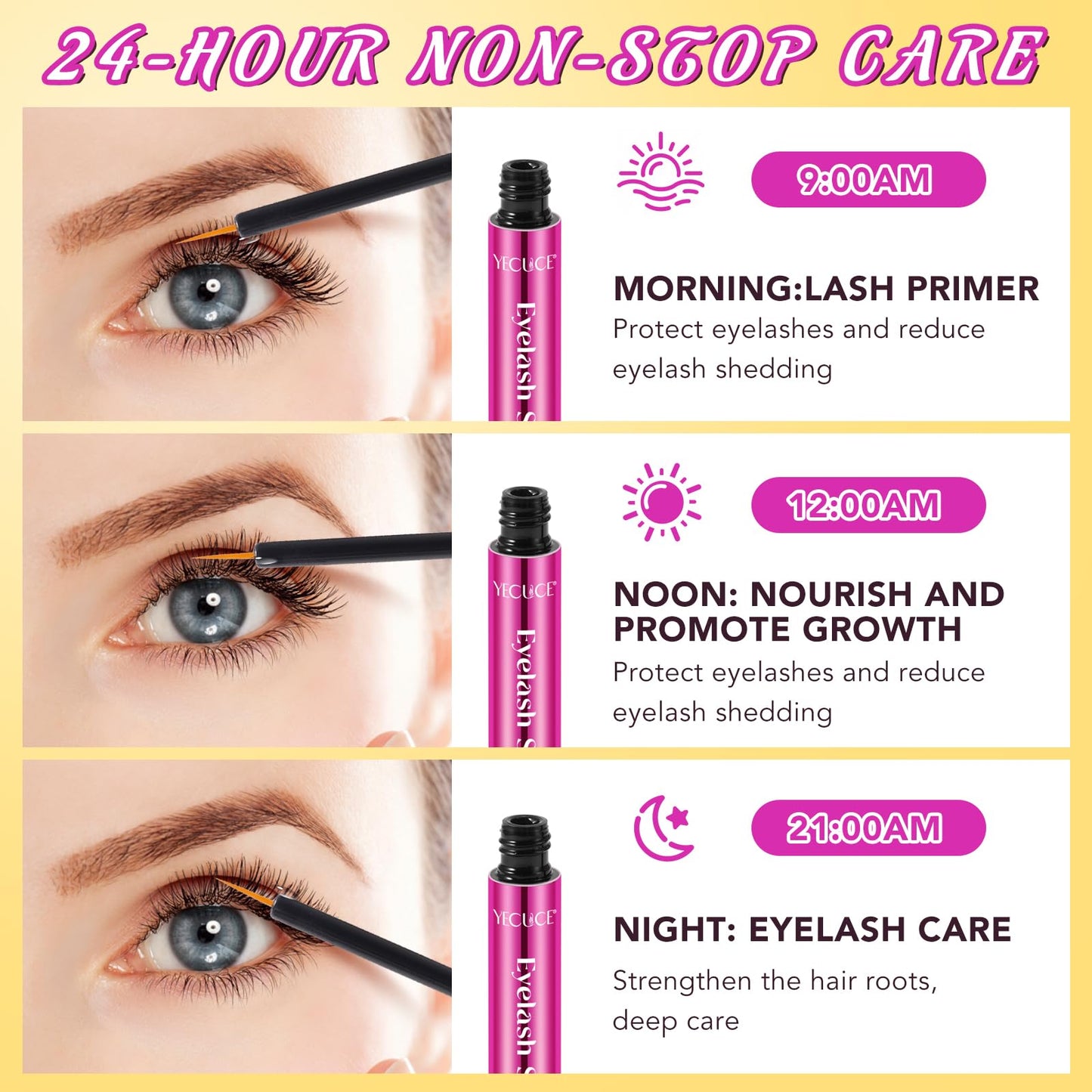 Generic Eyelash Serum for Growth, 5ML Rapid Trengthen Lash & Eyebrow Growth Serum for Healthier Longer Lashes,Thicker,for Women Girls - Lasting 4-6 Weeks