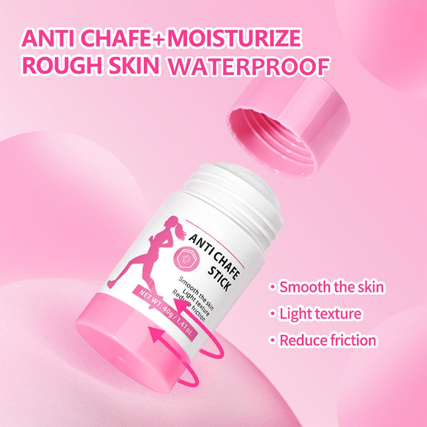 Shengqialun Anti Chafing Cream Stick - Anti Chafe Balm With Waterproof - Anti-Friction Cream For Active Lifestyles & Travel - Long-Lasting Protection With Deep Moisturing