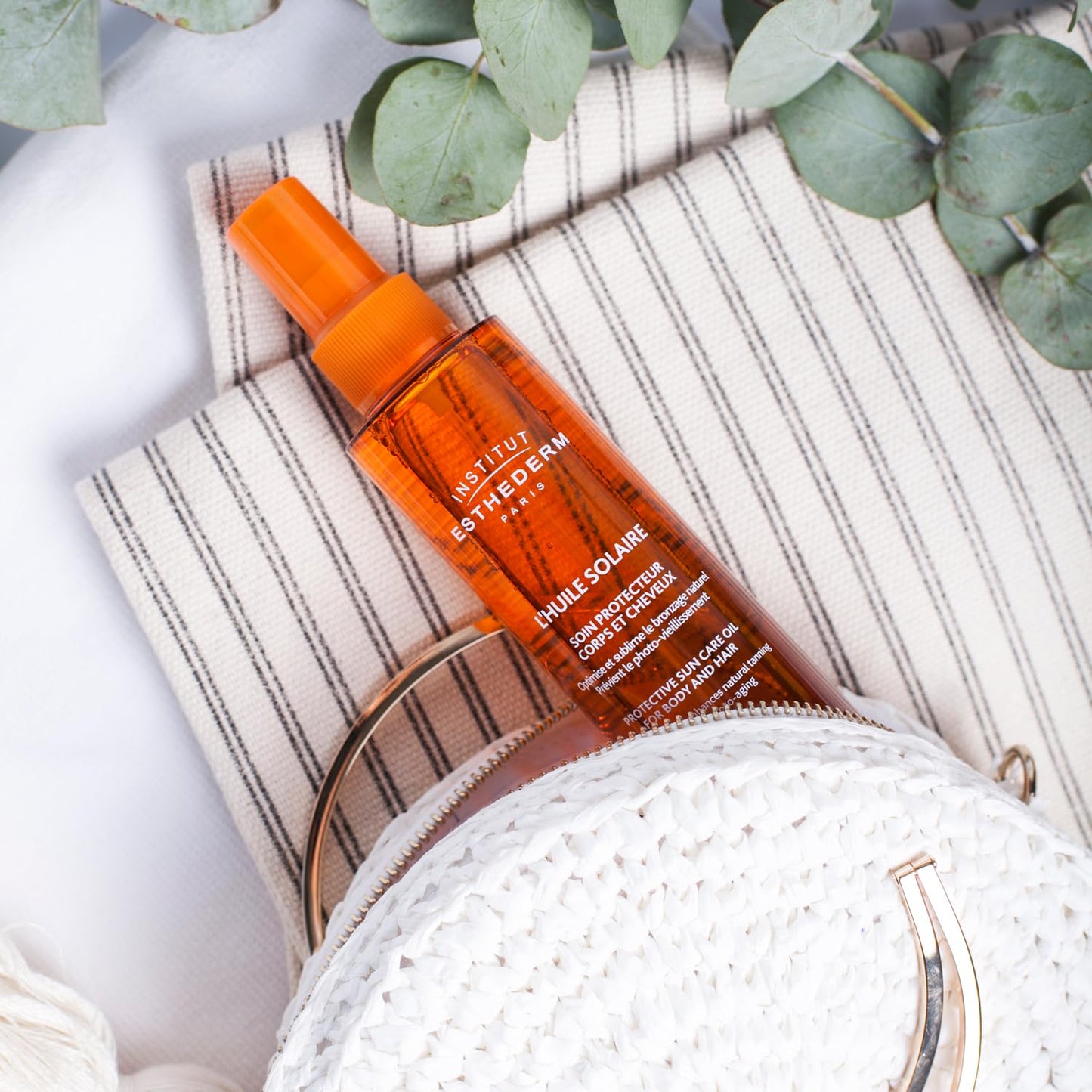 Institut Esthederm Adaptasun Protective Tanning Oil, Very High Sun Protection for Hair & Body 150ml