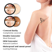 CrownLite Tattoo Cover Up, Waterproof Tattoo Cover Up Makeup with Full Coverage, Body Makeup Concealer Set for Men and Women, Spot Covering Birthmark Tattoo Concealer for Scars, Dark Spots and Vitiligo (2pcs)