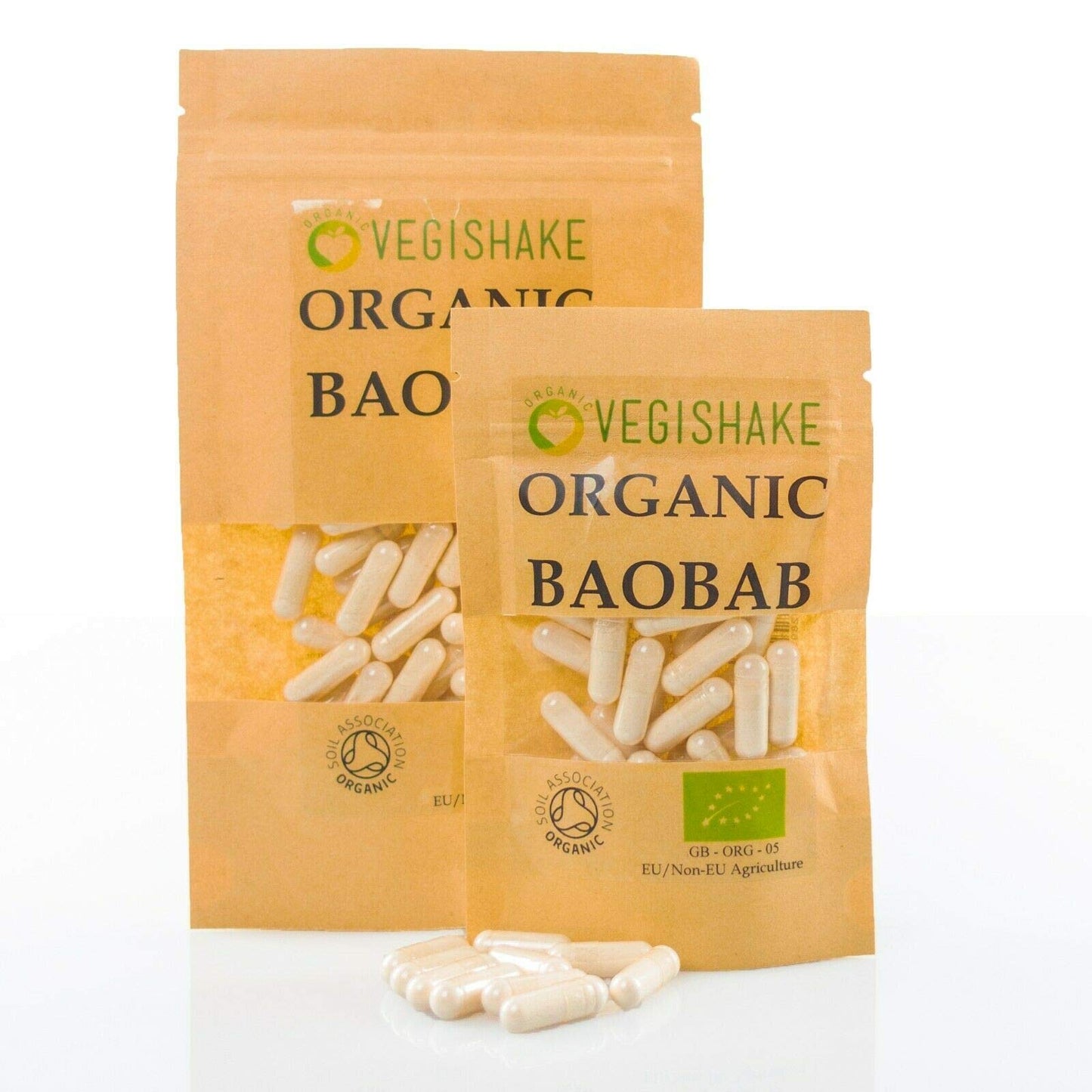 Organic Baobab HPMC Capsule 800mg Supplements Vitamin C Digestion Stomach Health Vegan Halal Kosher (90 Capsules)