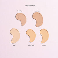 W7 HD Foundation - Oil-Free Liquid Foundation for Poreless, Matte Medium Coverage - 30ml (Natural Beige)