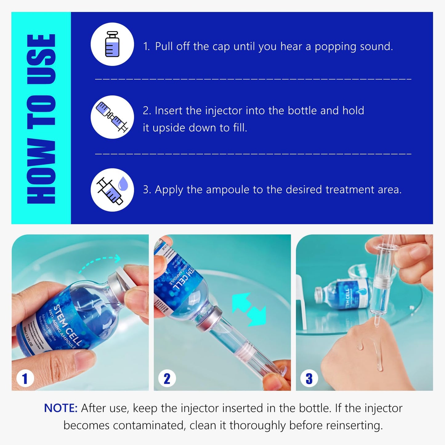 ITSDAWN Stem Cell Serum for Face, Stem Cell Solution Ampoule for Firmer & Anti-Aging, Hydrating Facial Serum 35 Ml/1.2 Fl Oz