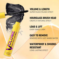 WujialingMM 2 Pcs Bubble Mascara - Colossal Bubble Mascara, Waterproof, Smudge-Proof, Clump-Proof, Volumizing Defining, Create Natural Eyelashes