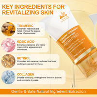 ThamGlow Turmeric Collagen Night Wrapping Mask, Kojic Acid Turmeric Collagen Mask Overnight Peel Off Face Masks - Brightening Face Treatment For Glowing Skin, Hydration Boost & Even Tone, Korean Skincare