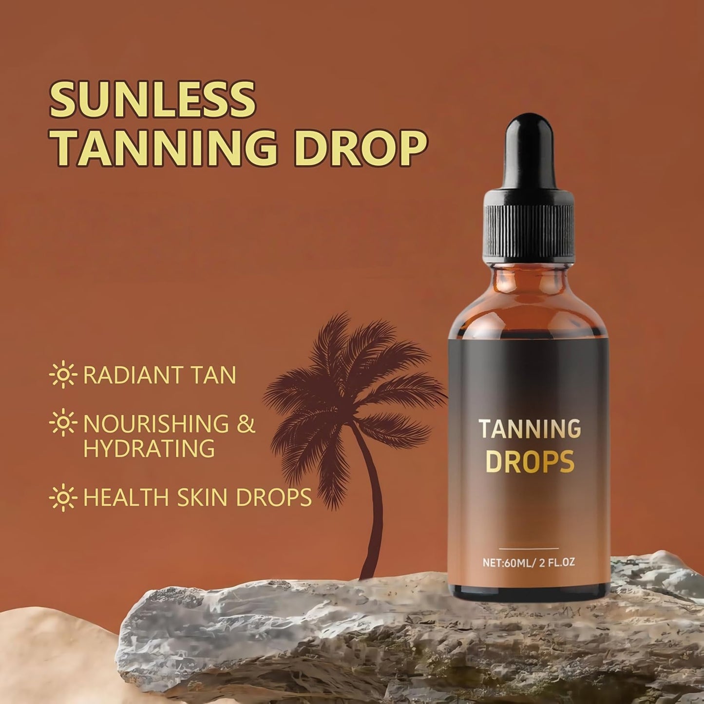 Sunless Tanning Drops,Moisturizing Tanner for Face and Body,Tans without Sun,Sunbed Tanning Accelerator,Tan Enhancers & Accelerators,Sunbed Tanning Lotion,Tan Moisturiser,Enhance Natural Skin Tone